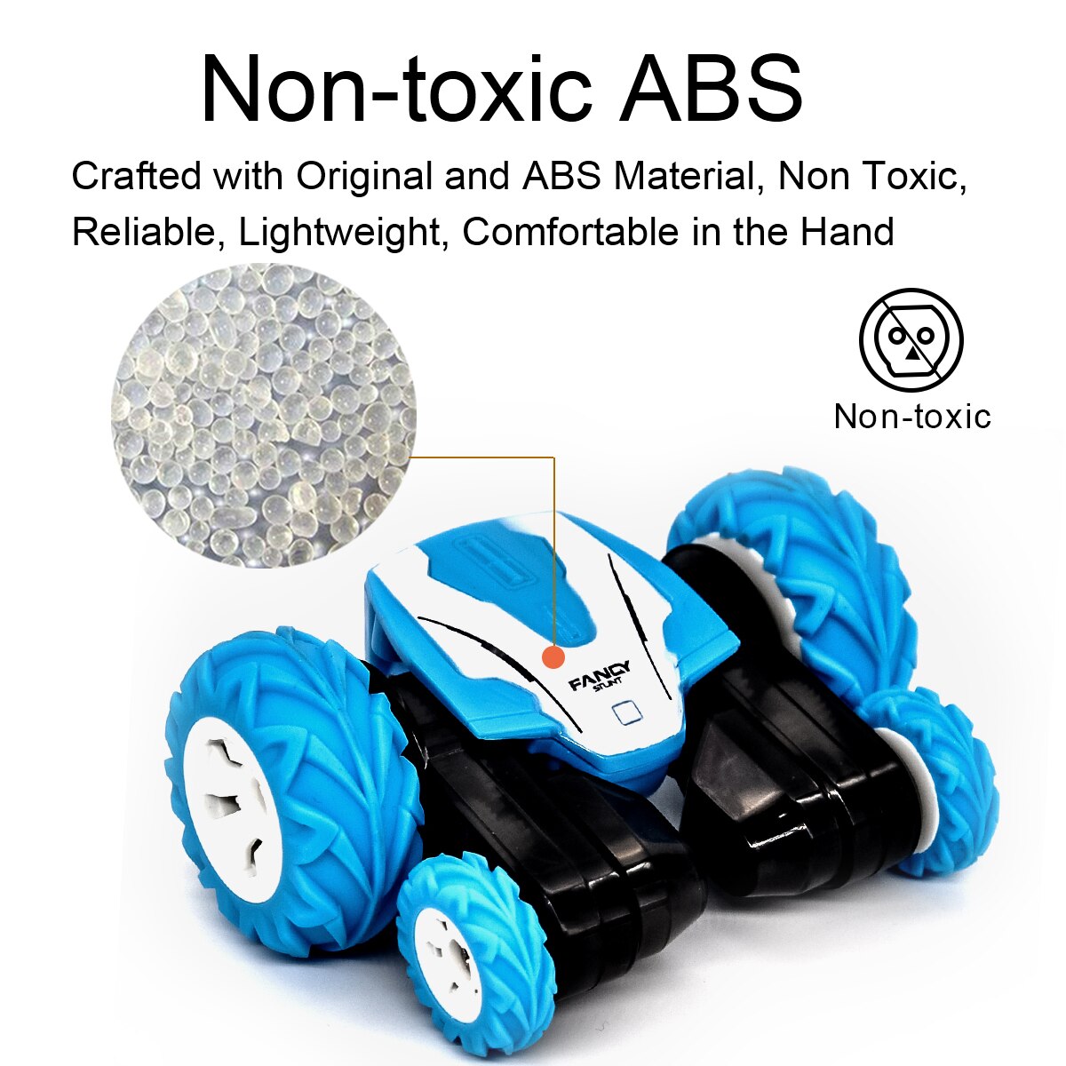 Sinovan Mini RC Car for Kids, Direct Charge Remote Control Cars, 2 Sided 360° Rotation RC Stunt Car, Toys for Boys Girls Age 3+