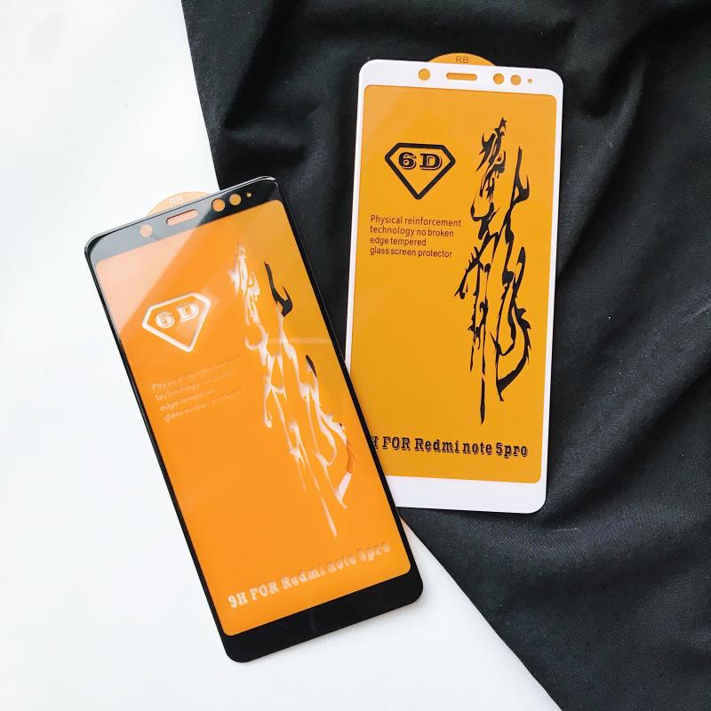 6D Full Cover Tempered Glass For Xiaomi Redmi Note 8 7 10 Pro M3 Screen Protector Film For Redmi 5 Plus Note 5 Protective Glass
