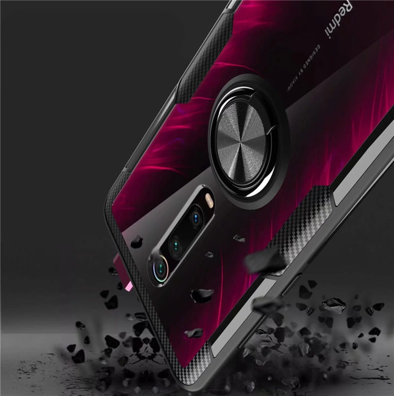 For Xiaomi Mi9T Mi 9T Redmi K20 Pro Mi 10T 11 11i 11X 12 12X 12S Magnetic Ring Clear Cover for Pocophone Poco X3 NFC M3 F3 Case