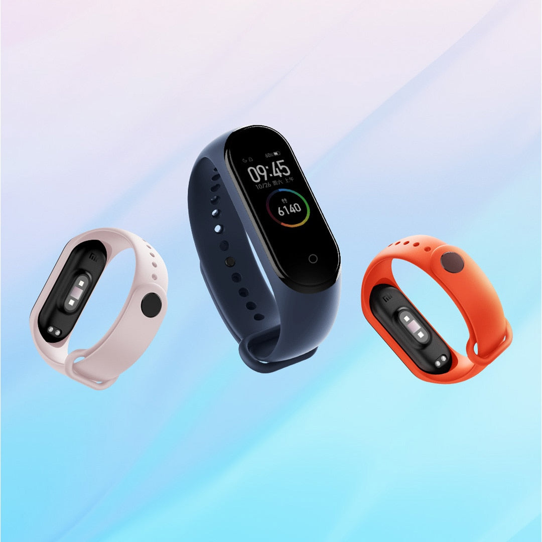 Xiaomi Mi Band 4 NFC Original Wrist Strap TPU Black Blue Orange Wine-red Pink Mi Band 3 4 Charging Cable Smart Accessories