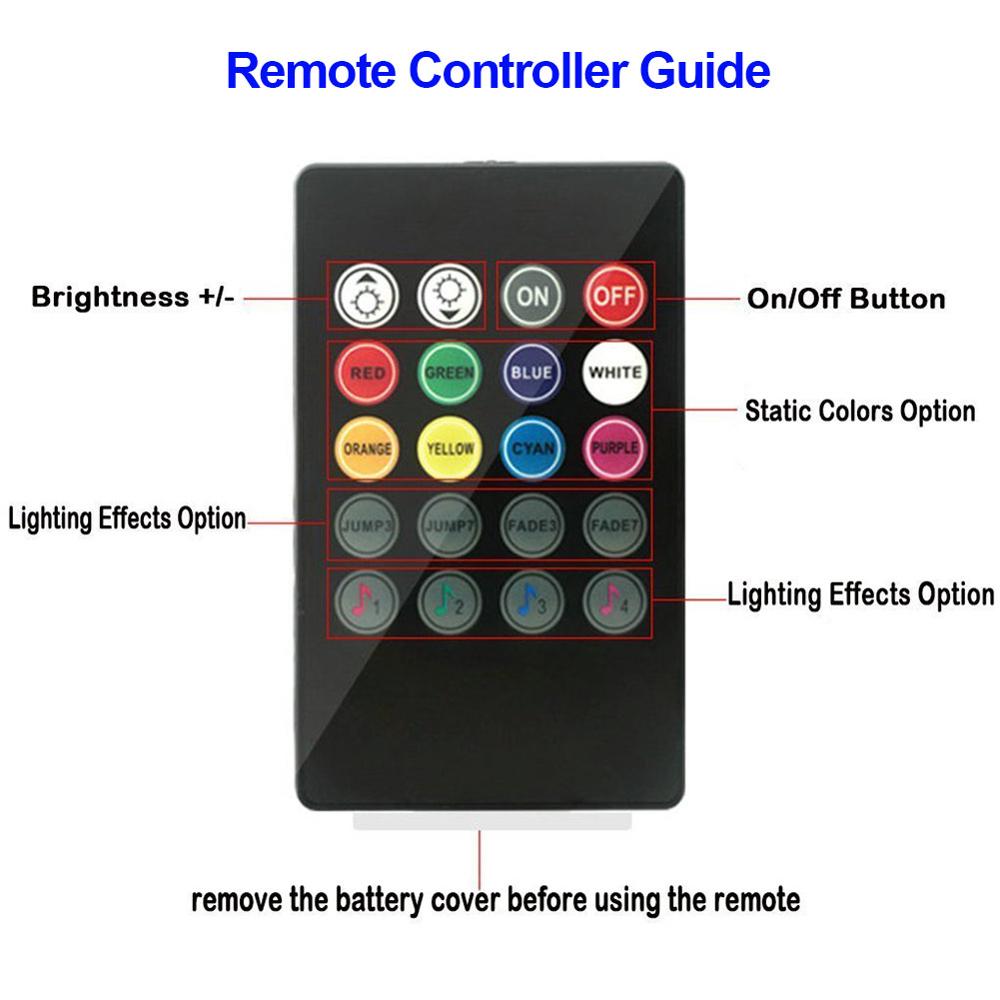 Led Car Foot Lamp Ambient Light RGB Usb App Wireless Remote Music Control Automotive Interior Decorative Neon Atmosphere Lights