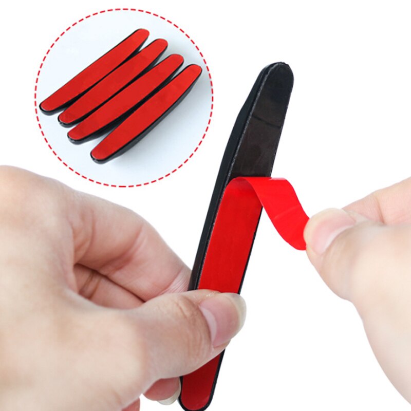 4Pcs car Styling Mouldings Door edge Protection Decoration Strip Auto Bumper Anti-collision Guard Buffer Protective Strip