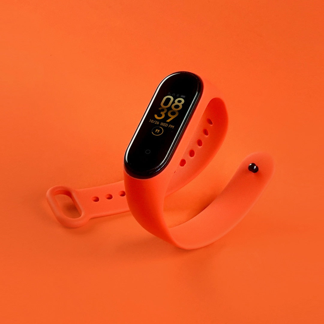 Xiaomi Mi Band 4 NFC Original Wrist Strap TPU Black Blue Orange Wine-red Pink Mi Band 3 4 Charging Cable Smart Accessories