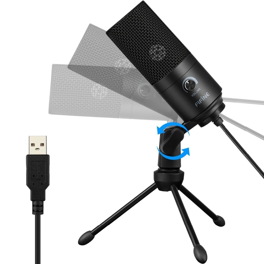 Recording Microphone USB Socket suit for Computer Windows laptop High Sensitivity for Instrument Game Video Recording K669B