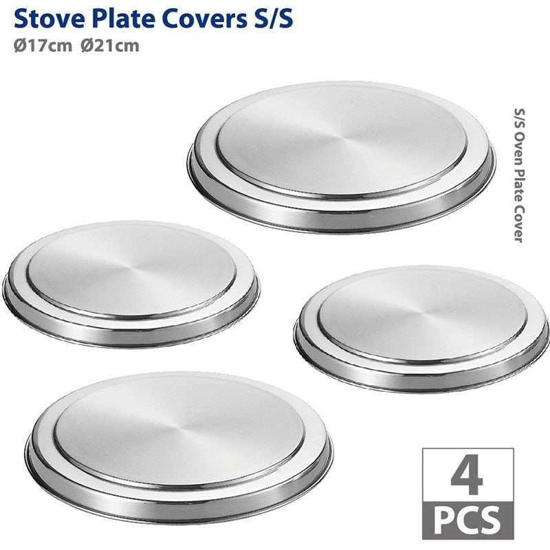 4PCS SET Stainless Steel Gas Electric stove top stovetop Covers stove protector kitchen baking accessories almofada para cooktop