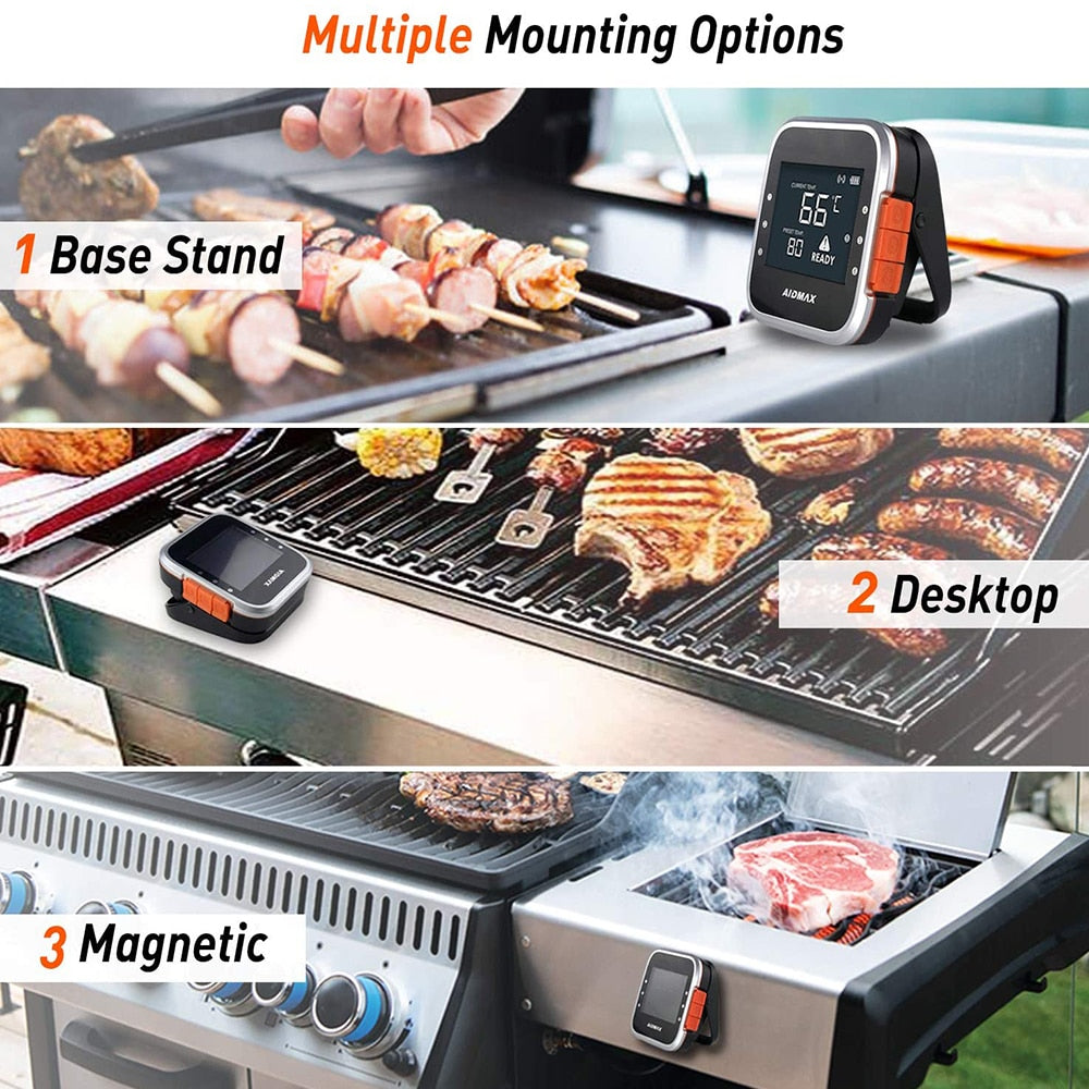 AidMax WR01 Digital Wireless BBQ Meat Thermometer Grill Oven Thermomet With Stainless Steel Probe Cooking Kitchen Thermometer