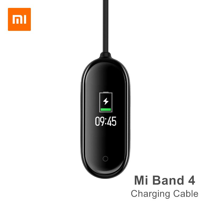 Xiaomi Mi Band 4 NFC Original Wrist Strap TPU Black Blue Orange Wine-red Pink Mi Band 3 4 Charging Cable Smart Accessories