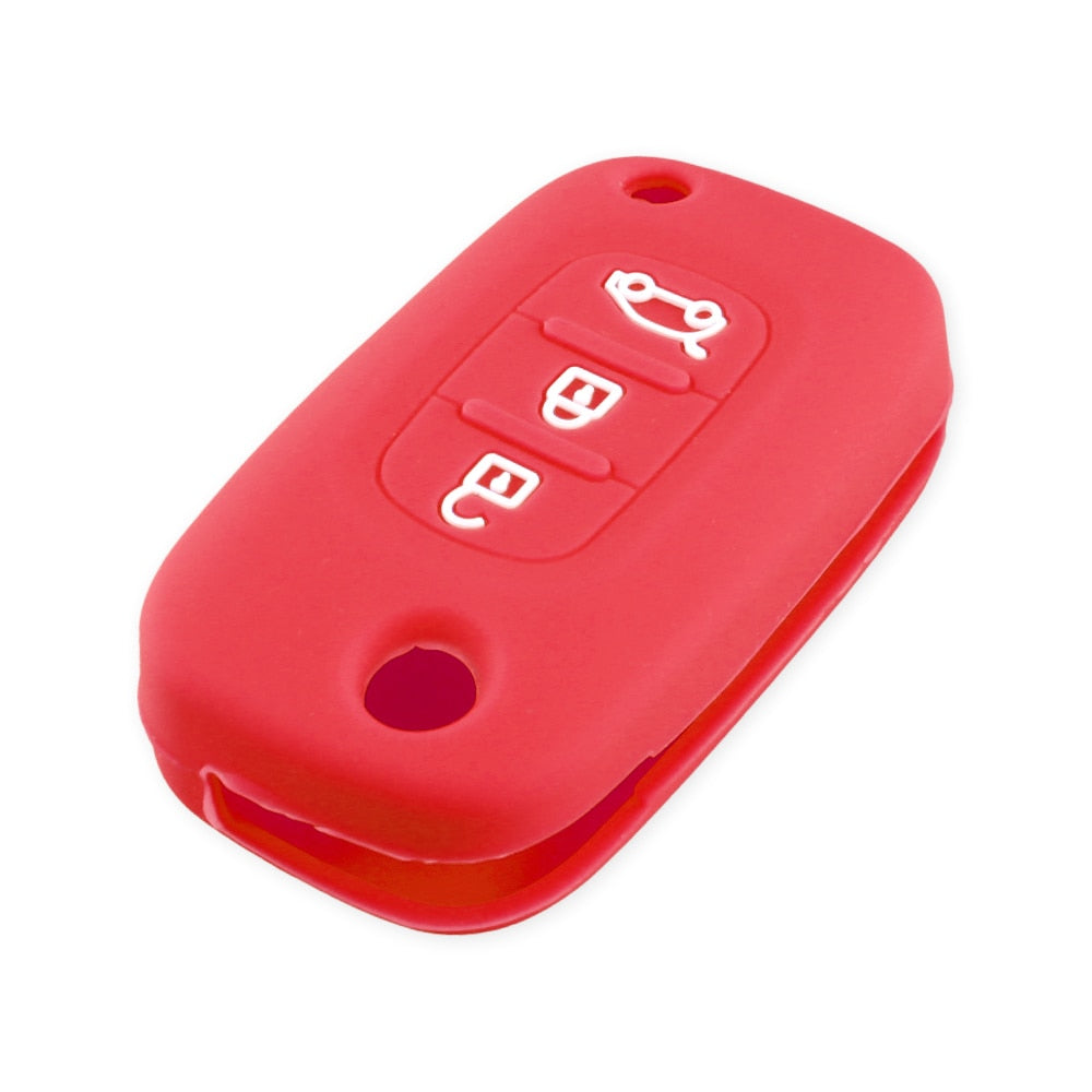 KEYYOU Silicone Key Case Cover For LADA Vesta Granta XRay Kalina Priora Sedan Sport For Renault Fluence Clio Megane For Mercedes
