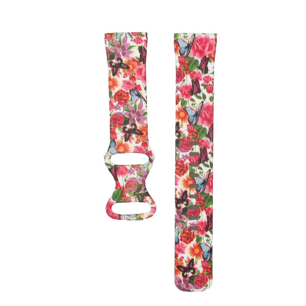 Silicone Pattern Printed Watchband for Fitbit Versa 3 Versa 4 Women Men Floral Bracelet Band for fitbit Sense / sense 2 strap
