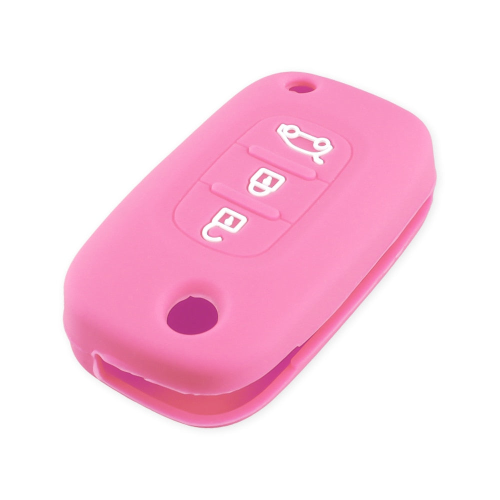 KEYYOU Silicone Key Case Cover For LADA Vesta Granta XRay Kalina Priora Sedan Sport For Renault Fluence Clio Megane For Mercedes