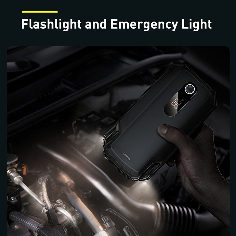 Baseus 20000mAh Car Jump Starter Power Bank 2000A 10000mAh Car Battery Charger Auto Emergency Booster Starting Device Jump Start
