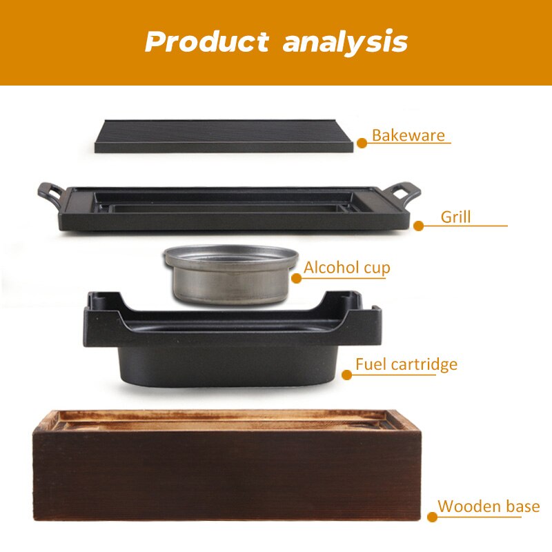 TEENRA Portable BBQ Grill Korean Japanese Barbecue Grill Charcoal BBQ Oven Household Non-stick Cooking Tools