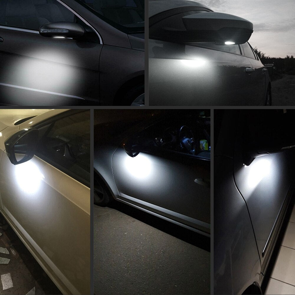 2Pcs Car LED Under Side Mirror Light Puddle Lamp for Mercedes Benz W176 X156 W204 W212 W246 W117 W218 W209 W221 C117 W242