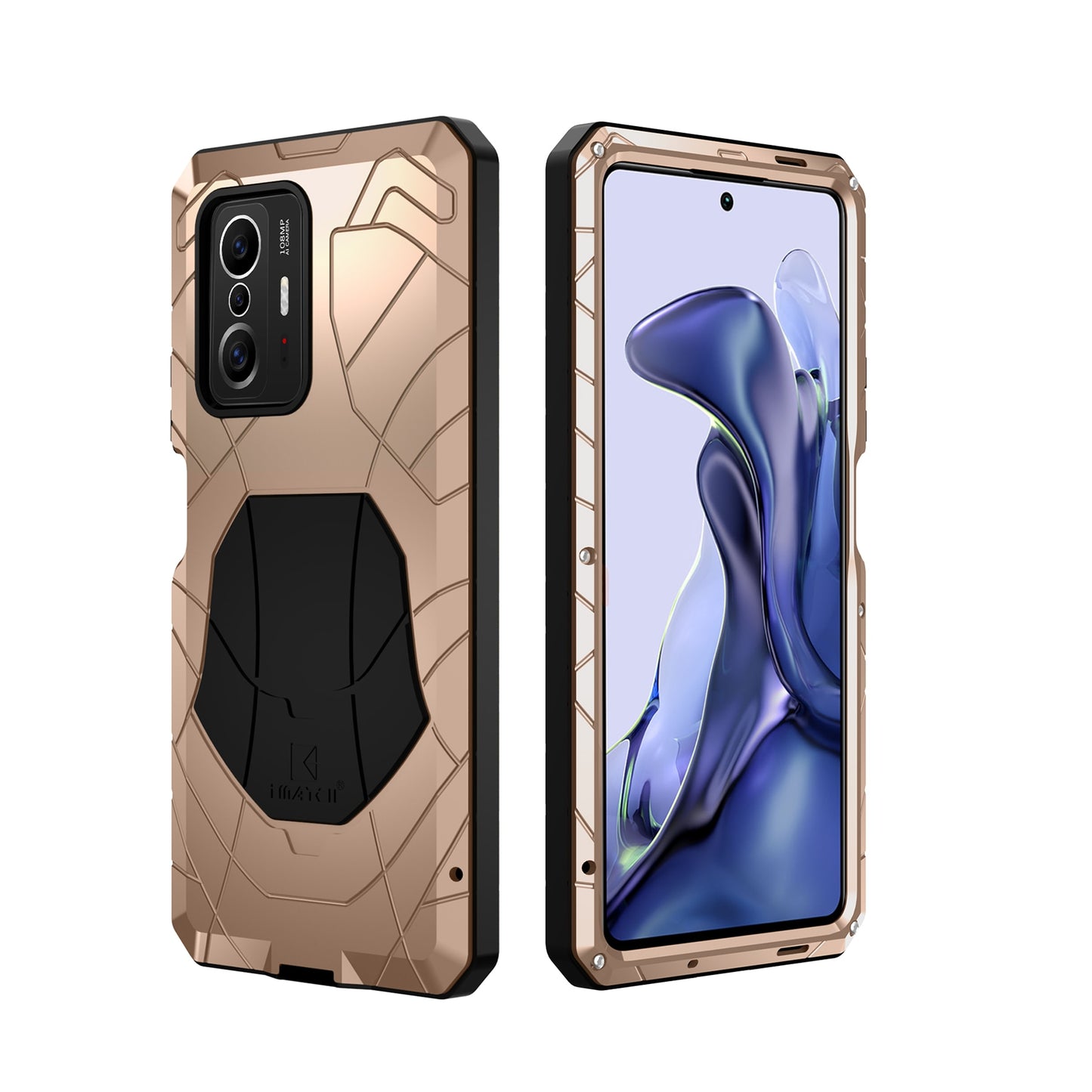 Case For Xiaomi 11T with Tempered Glass Metal Heavy Duty Protection Cover Shockproof Dropproof Dustproof Mi 11T Pro Phone Case