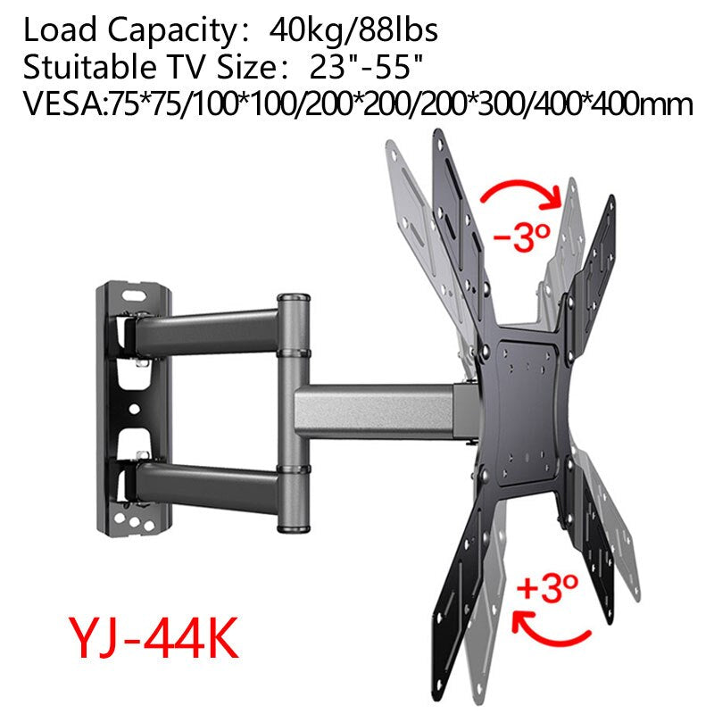 Full Motion TV Wall Mount Fit for 10-70 Inch TVs Dual Articulating Arm Tilt Swivel Bracket TV support LED LCD Monitor Mount