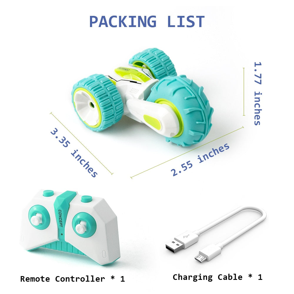 Sinovan Mini RC Cars Stunt Car Toy, 2.4GHz Remote Control Car Double Sided Flips 360° Rotating Vehicles, Toys Gifts for Kids