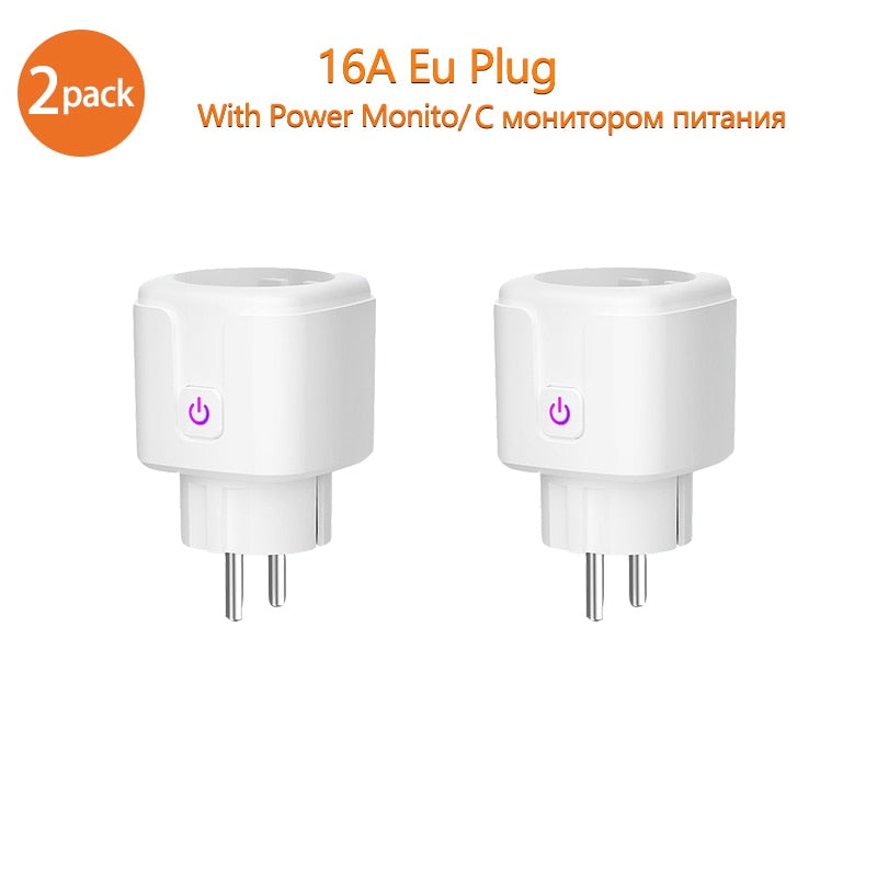 WIFI smart plug 16A EU WiFi Socket With Timing APP Control,Compatible Alexa Google Home