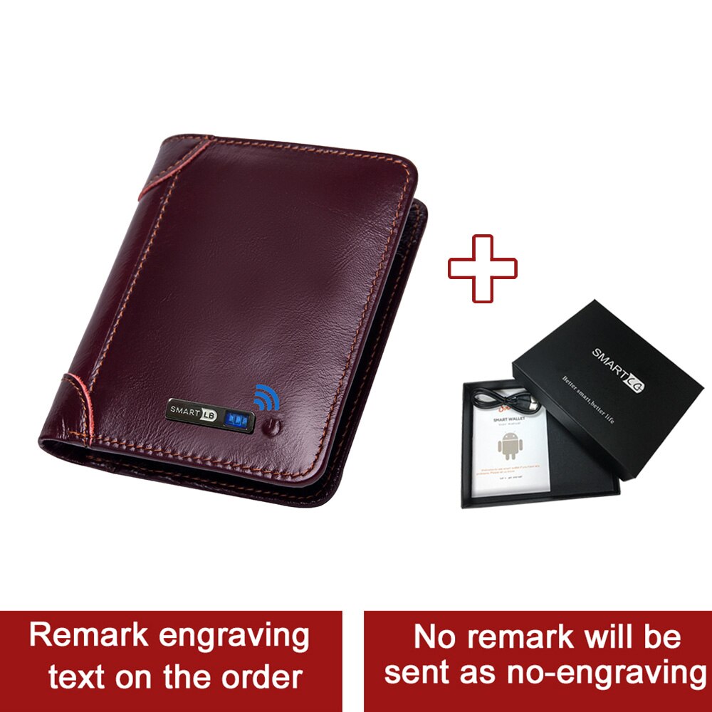 Smart Anti-lost wallets man genuine leather high quality short wallets purses men's purse Men Coin Purse thin Small Walet Pocket