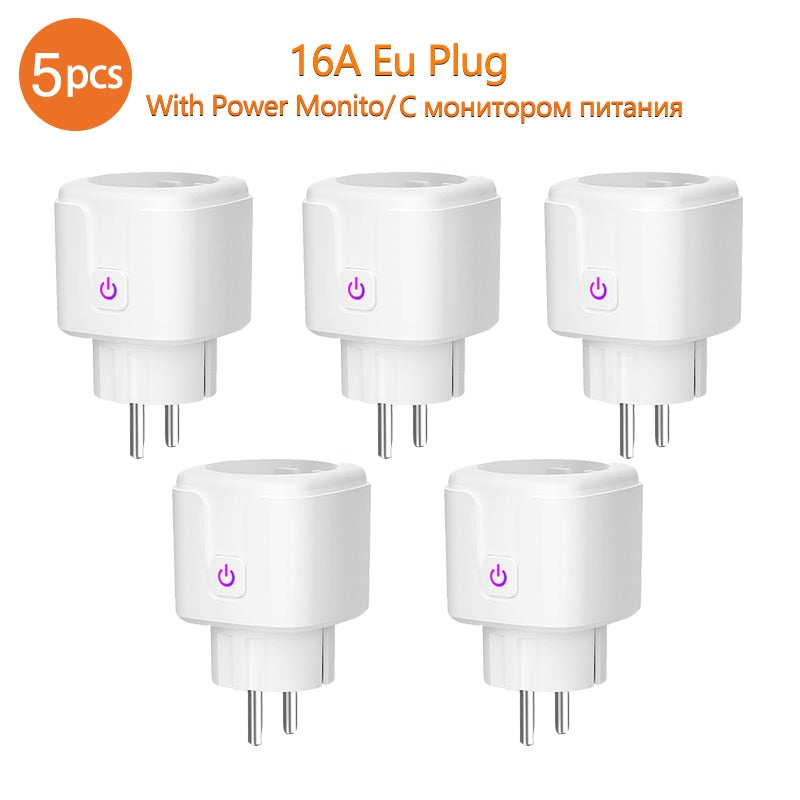 WIFI smart plug 16A EU WiFi Socket With Timing APP Control,Compatible Alexa Google Home