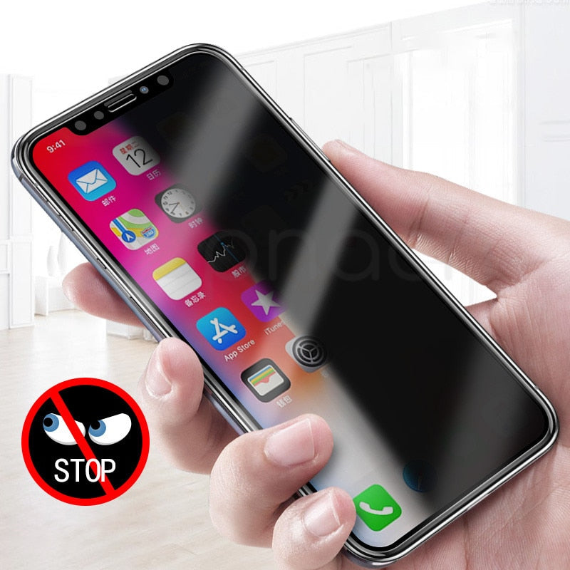 Anti Spy Tempered Glass For iPhone X XR XS 12 11 Pro Max Privacy Screen Protector iPhone 8 7 6 6S Plus 5 5S SE Protection Glass
