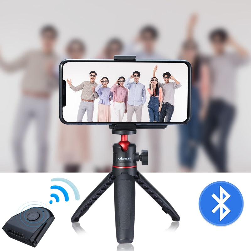 ULANZI CapGrip Wireless Bluetooth Phone Clamp With Remote Controller Handle Grip Selfie Clamp For iPhone 13 12 12Pro Max Samsung