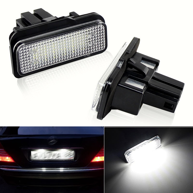 2x Fits For Benz C E CLS-Class W203 W211 W219 SMD Rear White Canbus Led License Plate Lights OEM: A2038200256