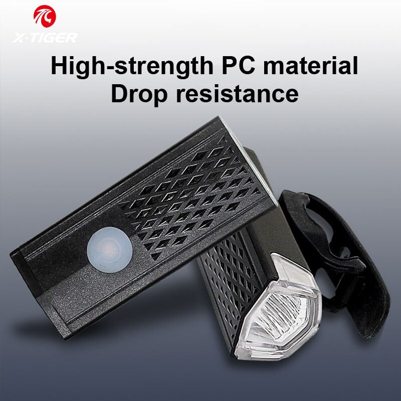 X-TIGER Bike Light USB Rechargeable 300 Lumens Bicycle Light LED Front Headlight Rear Taillight Cycling Flashlight Warning Light
