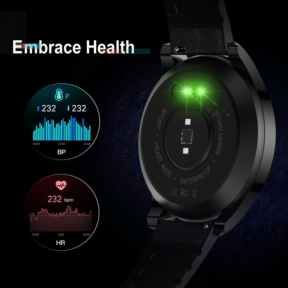 Rogbid Smartwatch GT New 2021 Touch Smart Watches Men Waterproof with Metal Frame Sleep Fitness Tracker Clock For Android IOS