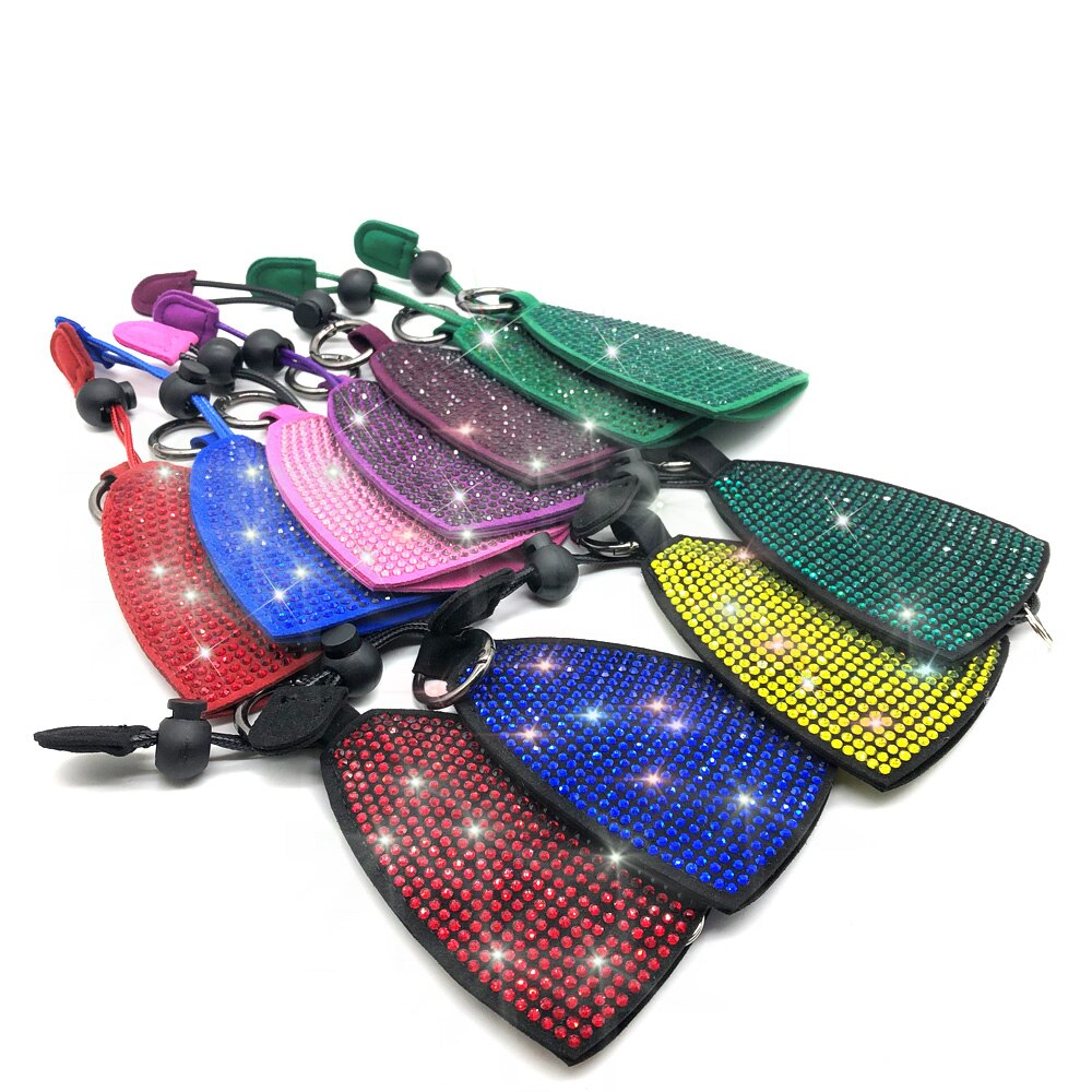 Key Case for Women Rhinestone Car Accessories Bling Girls Diamond Keychian Fob Cover Holder Keyring for Mini VW Bmw Benz Etc