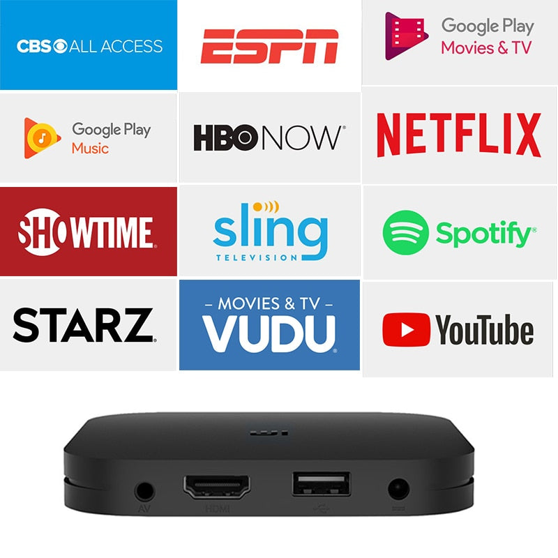 Global Version Xiaomi Mi TV Box S 4K Ultra HD Android TV 9.0 HDR 2GB 8GB WiFi DTS Multi Language Smart Mi Box S Media Player