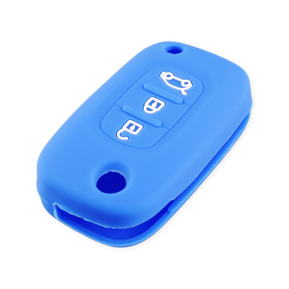 KEYYOU Silicone Key Case Cover For LADA Vesta Granta XRay Kalina Priora Sedan Sport For Renault Fluence Clio Megane For Mercedes