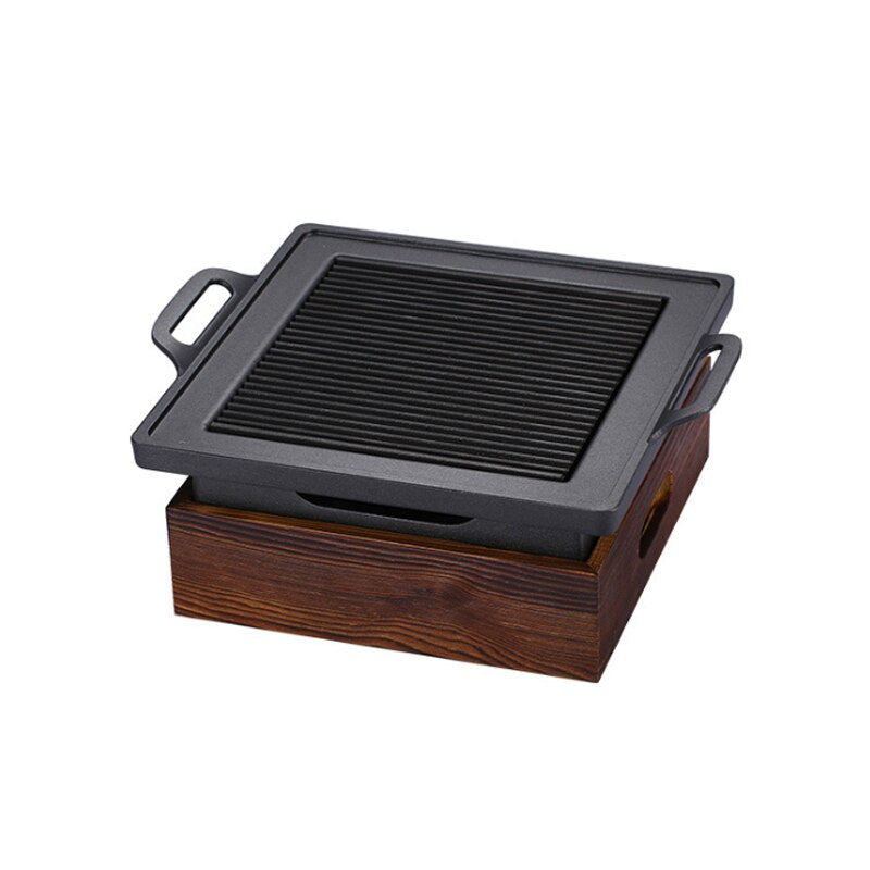 TEENRA Portable BBQ Grill Korean Japanese Barbecue Grill Charcoal BBQ Oven Household Non-stick Cooking Tools