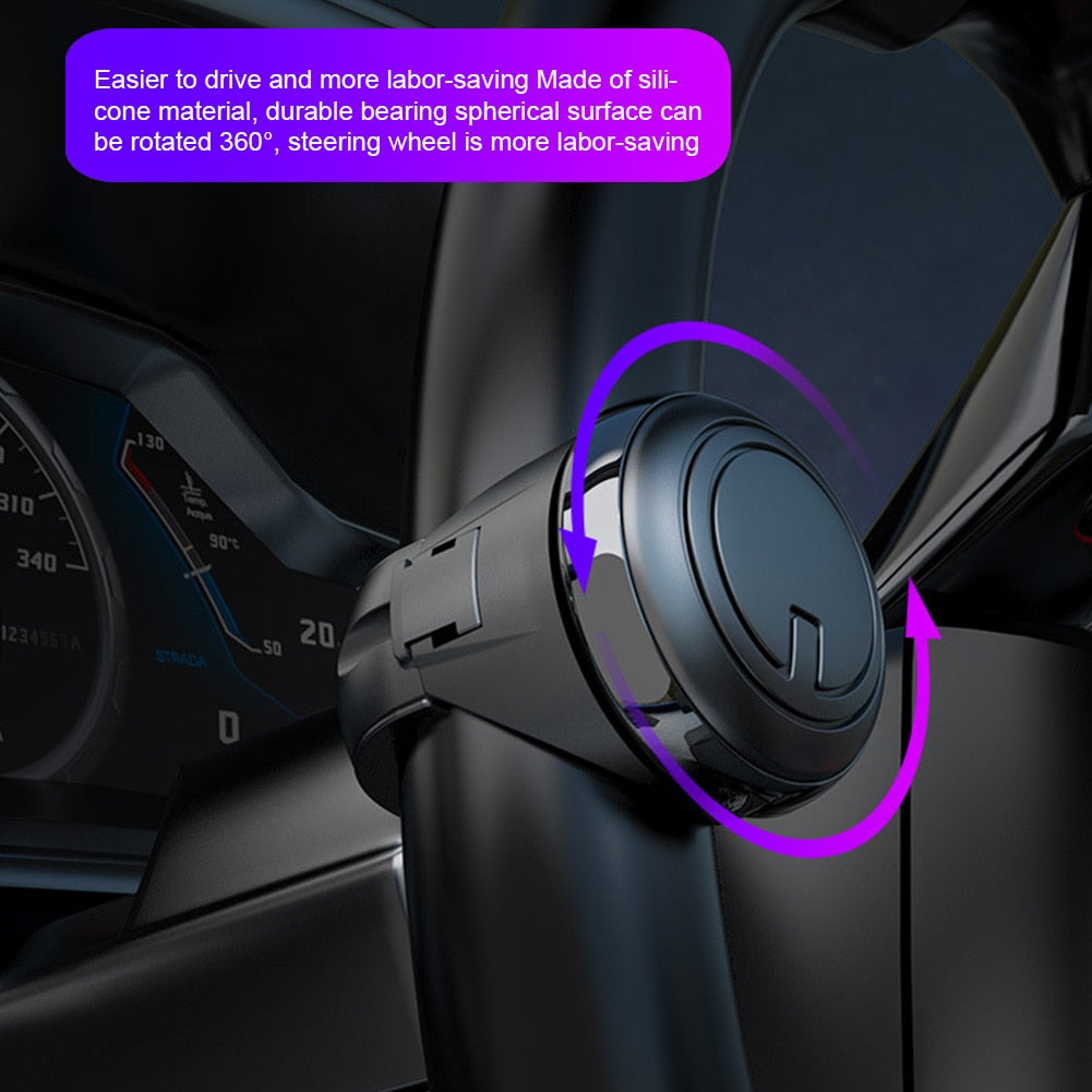 Universal Booster For Automobile Steering Wheel 360 Degree Rotating Power Ball Saves Effort Metal Bearing Power Handle Spherical