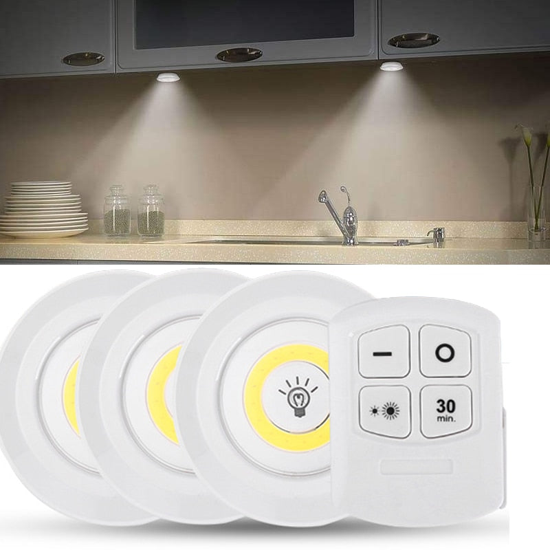 GHC Remote Lamp Kitchen Led Bedroom Closets Light Armarios De Dormitorio Led Light Cob Under Cabinet Night Light Remote Control