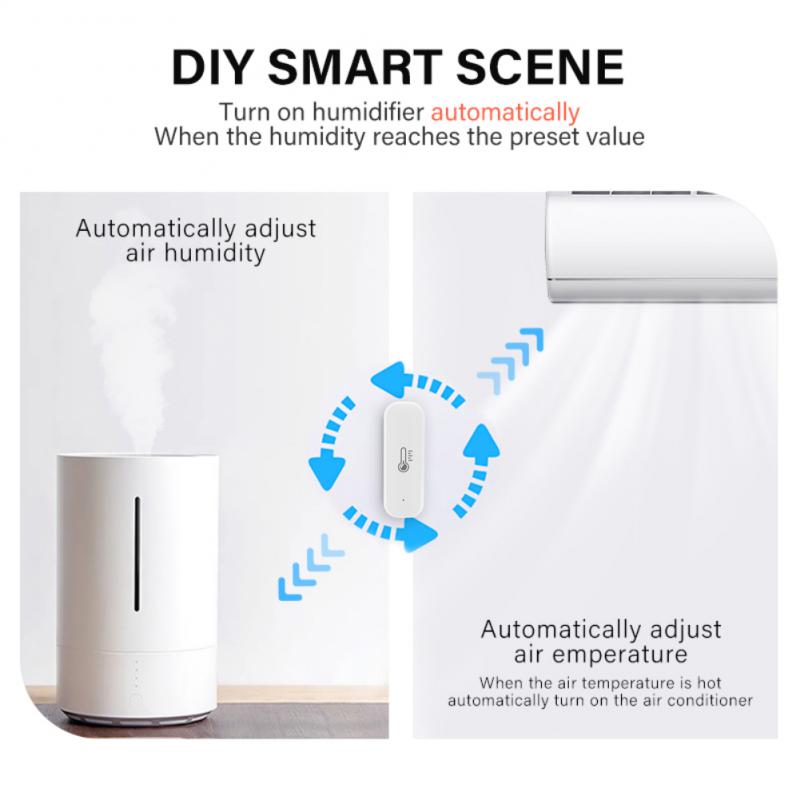 Tuya ZigBee Temperature And Humidity Sensor CORUI Smart Home Electronics Casa Inteligente Alexa Google Automation Modules