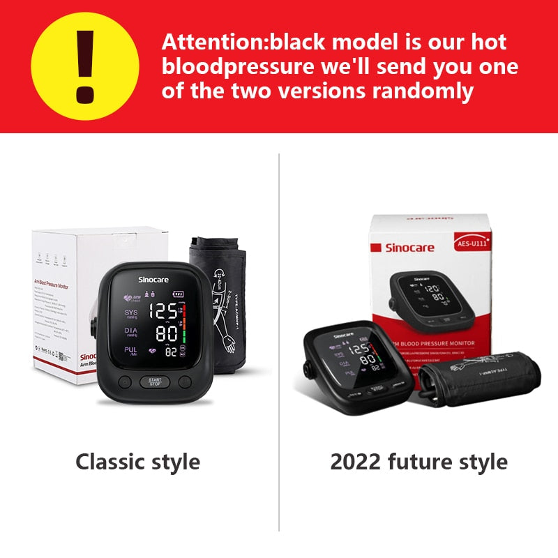 Sinocare Blood Pressure Monitor Digital electronic sphygmomanomet Automatic BP Machine Heart Rate Pulse Monitor long Cuff