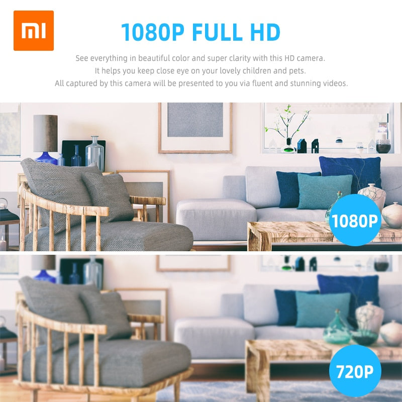 Xiaomi Mijia Mi 1080P IP Smart Camera 360 Angle Wireless WiFi Night Vision Video Camera Webcam Camcorder Protect Home Security