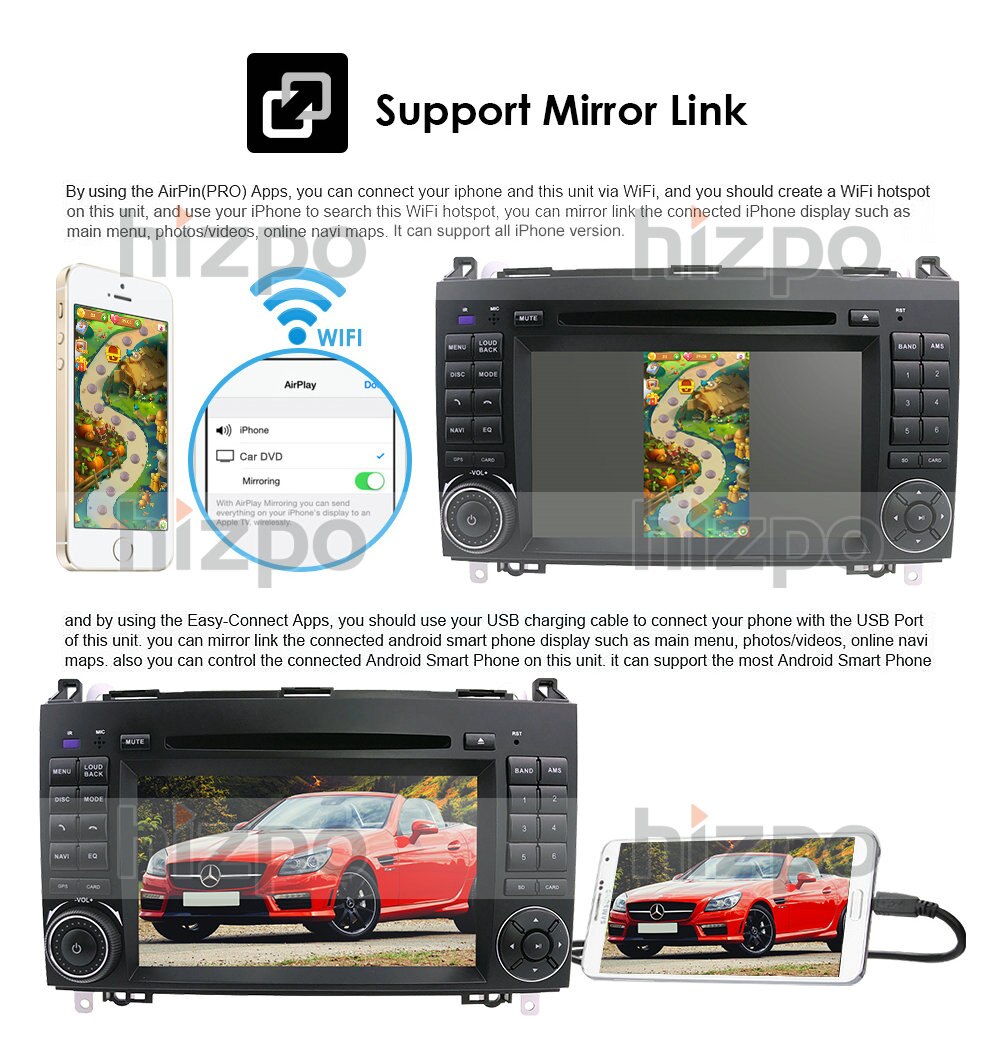 Android 10 IPS Quad Core 1G 16G Multimedia for Mercedes Benz W169 W245 Viano Vito W639 Sprinter W906 DVD RDS SWC DVR OBD2 4GWIFI