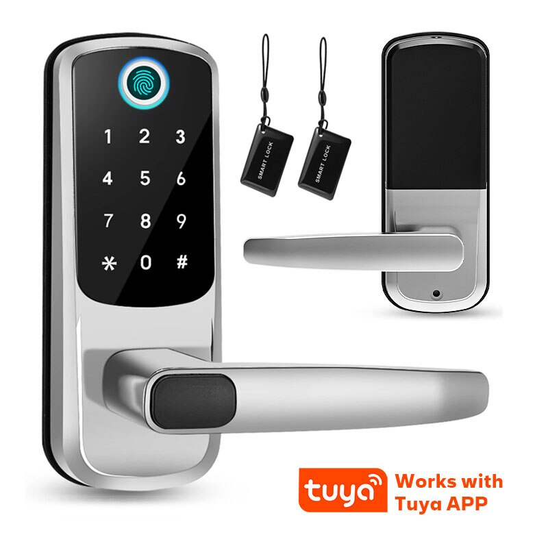 Cerradura Inteligente Exterior Puerta Casa Alexa Smart Life Google Home Corrediza Wifi Tuya App Keyless Entry Fingerprint Lock