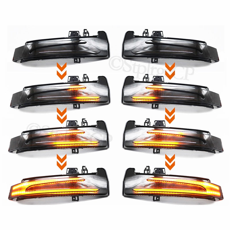 Dynamic turn signal LED rearview mirror streamer light For Mercedes Benz A B C E S CLA GLA GLK Class W176 W246 W212 W204 W221