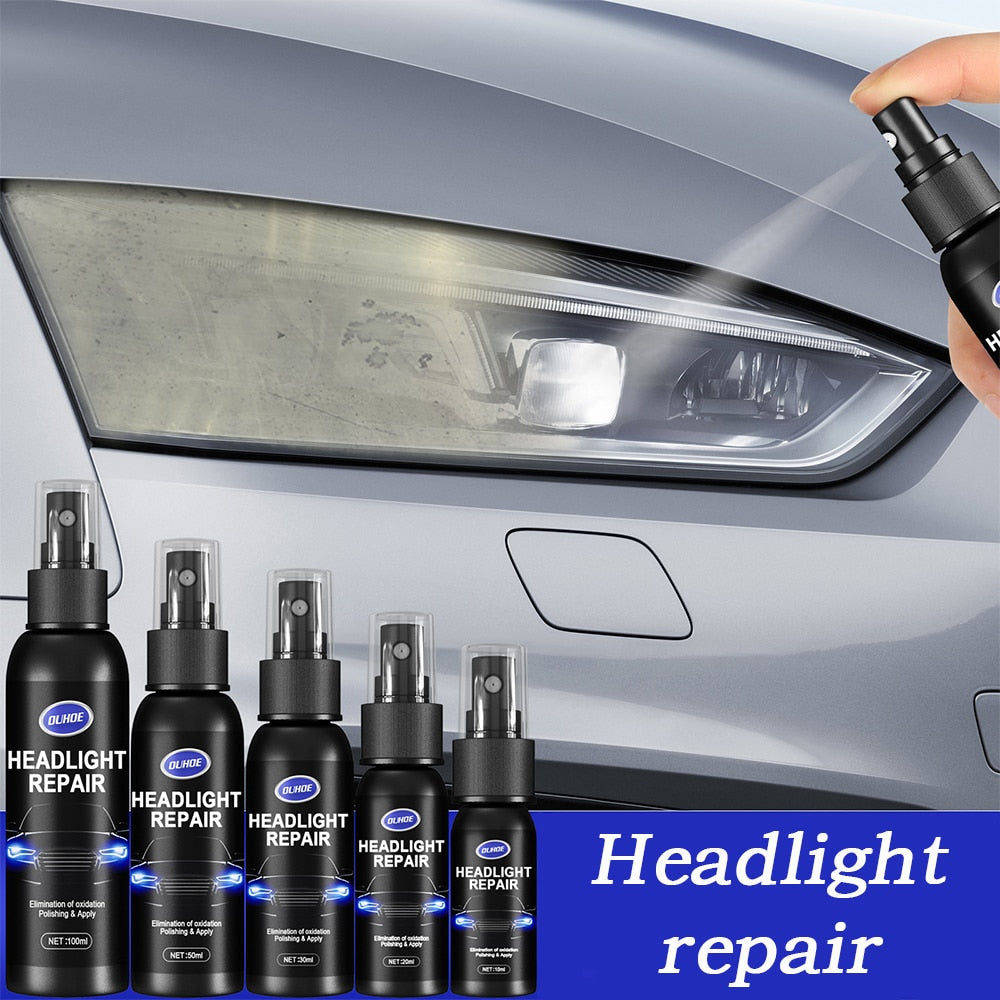 Car Headlight Polishing Agent Scratch Remover Repair Fluid Headlight Renewal Polish And Maintenance Liquid Kit Auto Accessories