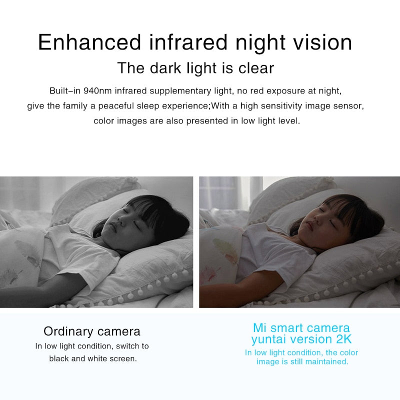 Xiaomi Mijia Mi 2K IP Smart Camera 360 Angle Wireless WiFi Night Vision Video Camera Webcam Camcorder Protect Home Security