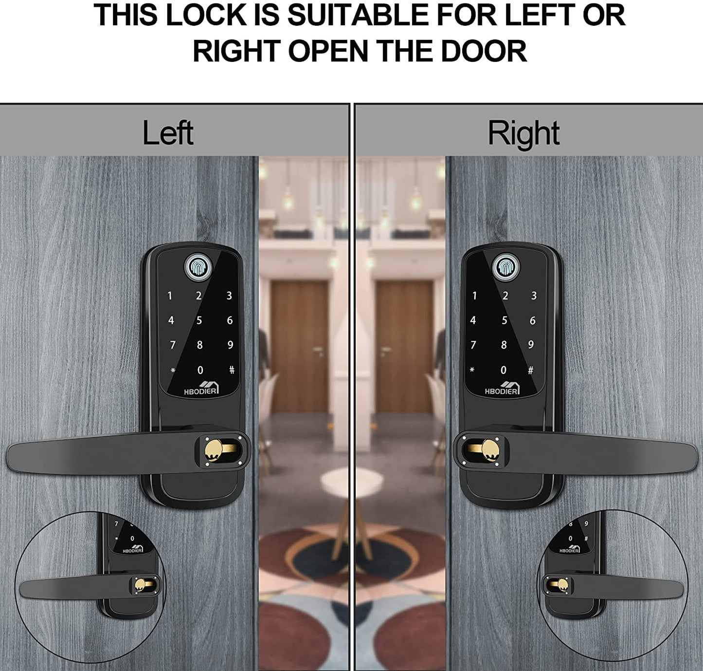 Cerradura Inteligente Exterior Puerta Casa Alexa Smart Life Google Home Corrediza Wifi Tuya App Keyless Entry Fingerprint Lock