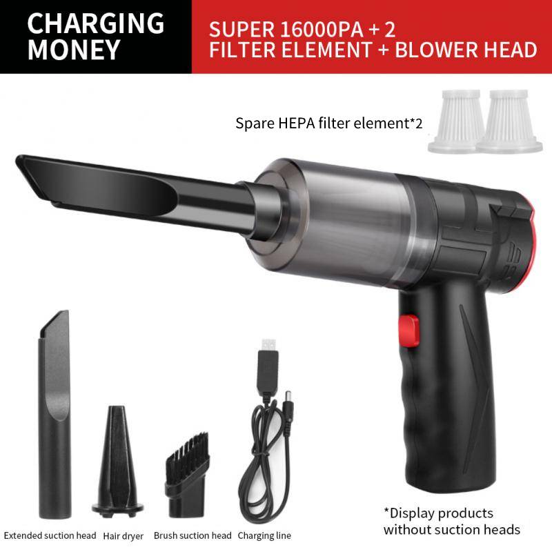 16000Pa Car Vacuum Cleaner Wireless Portable Powerful Suction Vacuum Cleaner Handheld Mini Aspiradora Para Auto For Car Interior