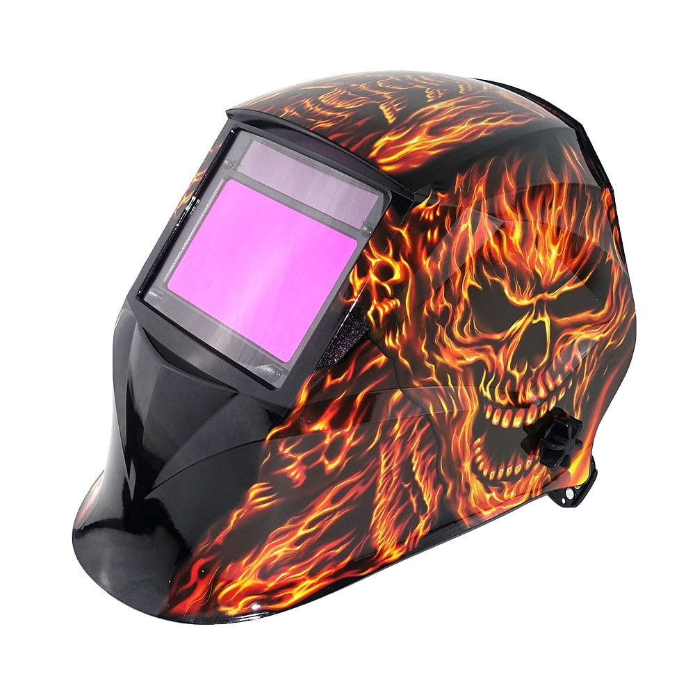 Professional Welding Helmet 100*65mm 1111 4 Sensors Grinding DIN 3/4-13 MMA MIG TIG EN379 Solar Auto Darkening Welding Mask