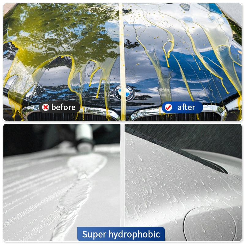 Revestimiento de cerámica para el cuidado de la pintura hidrocromo del coche, capa rápida Nano superior, protección de detalles de polímero, cera líquida, HGKJ S6, 9H