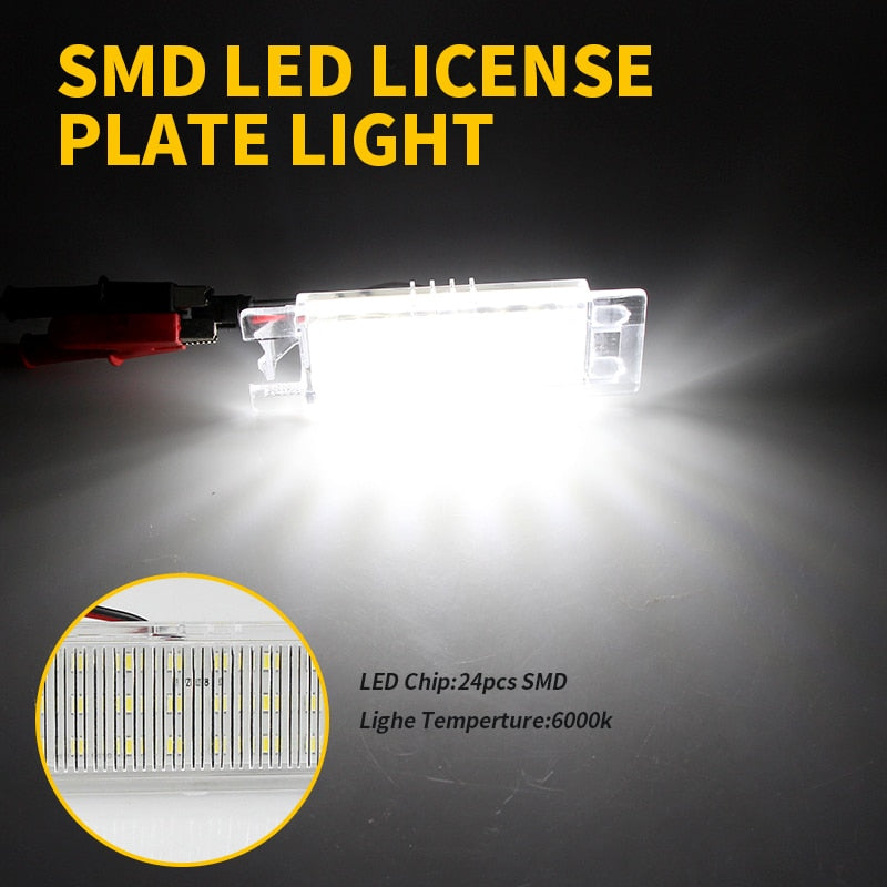 2Pcs Canbus Car LED Number License Plate Light for Opel Vectra C Astra J H Zafira B Insignia Corsa C Meriva A Tigra B Lamp