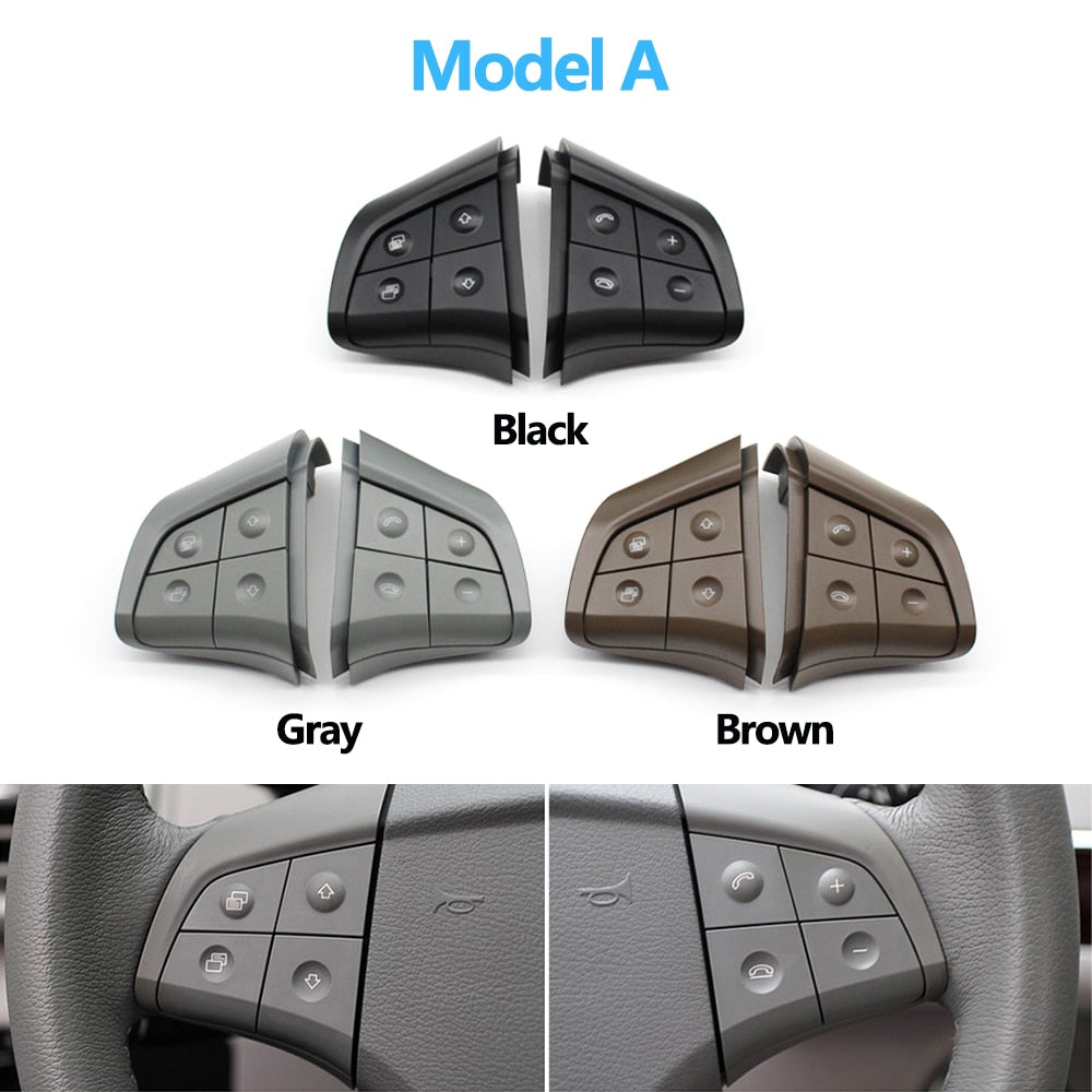 Car Multi-function Steering Wheel Buttons Kit Phone Control Keys For Mercedes Benz W164 W245 W251 ML GL300/350/400/450 2006-2009