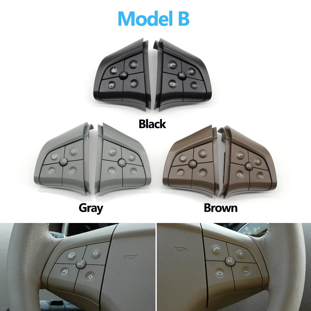 Car Multi-function Steering Wheel Buttons Kit Phone Control Keys For Mercedes Benz W164 W245 W251 ML GL300/350/400/450 2006-2009