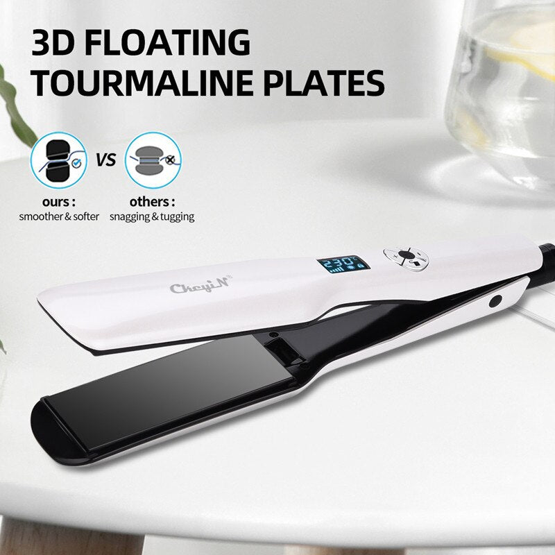 CkeyiN Professional Wide Plates Hair Straightener Curler Ceramic Flat Iron Keratin Straightening Curling Irons Styling Machine40
